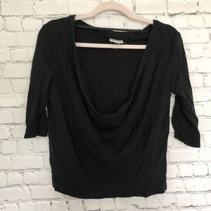 Crop Cowl Neck Sweatshirt